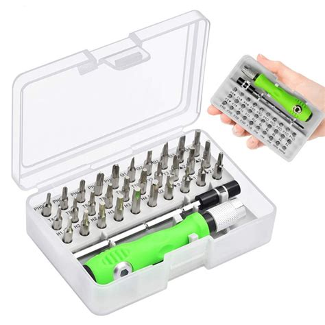 Mini Screwdriver Set Magnetic with Case 32-in-1 Precision Bits Torx Screw Driver Set Opening ...