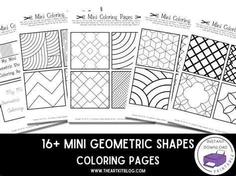 Mini Coloring Pages: Geometric Shapes! {FREE PRINTABLE DOWNLOAD} - The ...