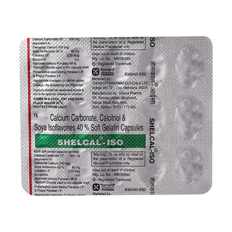 Shelcal ISO Softgel Capsule | Uses, Side Effects, Price | Apollo Pharmacy