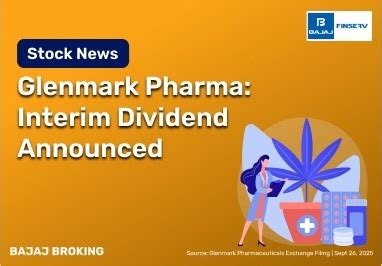 Glenmark declares ₹2.50 interim dividend; record date Oct 3, 2025