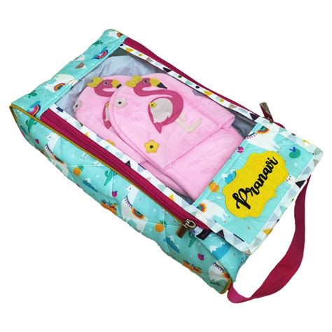 Shoe Bag - Blue Llama – Rosada Baby