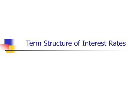 Term Structure of Interest Rate Explained 的图像结果