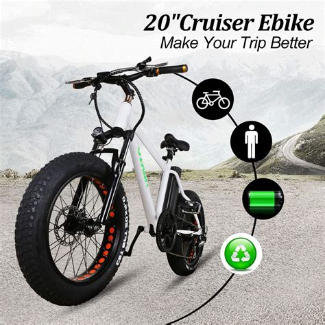 Buy NAKTO Fat Tire Electric Bike Beach Snow Bicycle 26 4.0 inch Fat ...