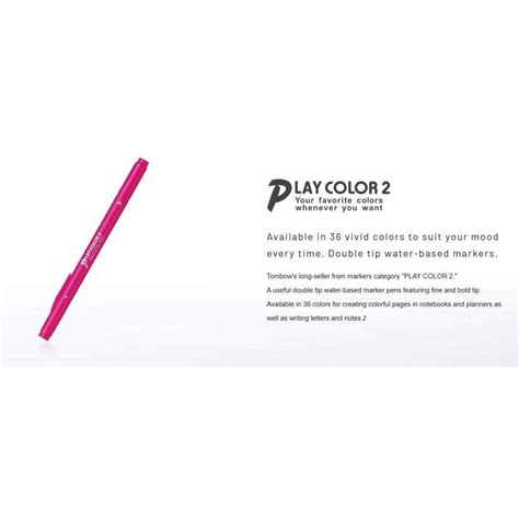 Tombow Play Color 2 Dual Tip Marker Set 6 Colors GCB-611 – Japanese Taste