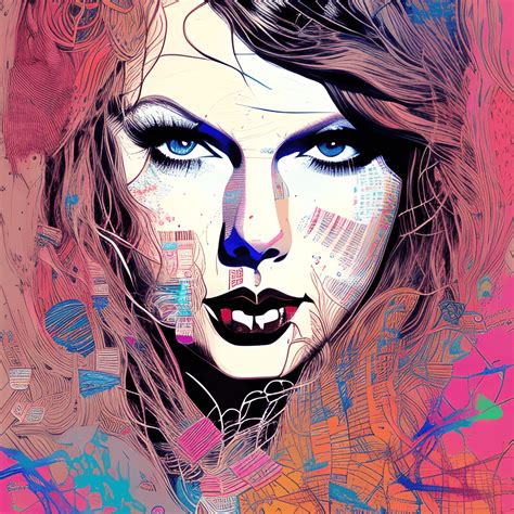 Taylor Swift Pop Art Drawings