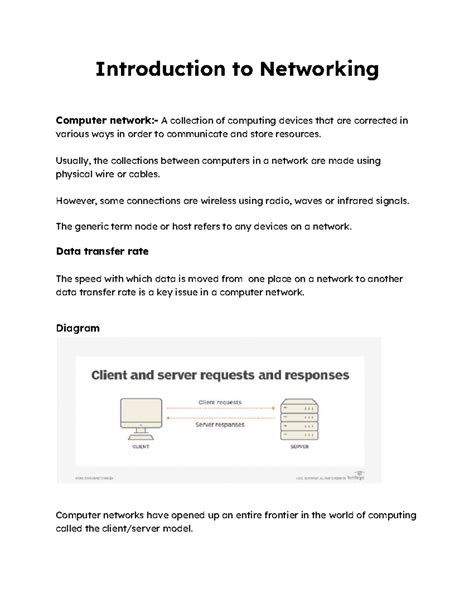 Introduction to Networking (Course Code: NET101) - Key Concepts and ...