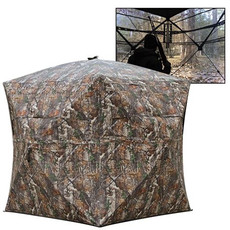 Buy Your Choice Hunting Blind 3 Person 270 Degree See Through Ground ...