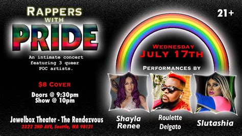 Rappers with Pride Tickets | The Rendezvous | Seattle, WA | Wed, Jul 17 ...