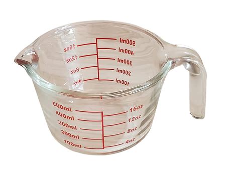 Buy Pure Source India 500ml Glass Science Beaker Measuring Cup with ...