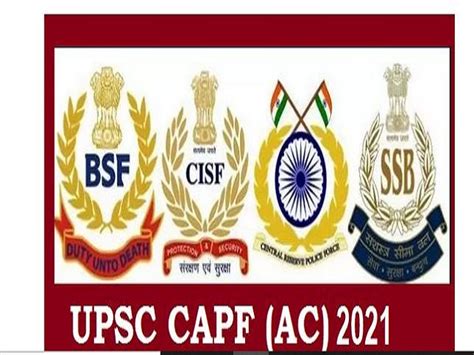 UPSC CAPF AC 2021 Recruitment Notification on 15 April @upsc.gov.in ...