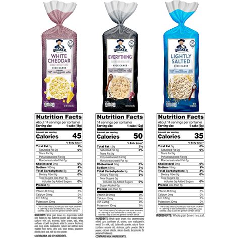 Quaker Mini Rice Cakes Nutrition Facts at Loretta Little blog