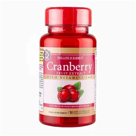 Holland & Barrett Cranberry Fruit Concentrate, 50 Tablets Price, Uses ...