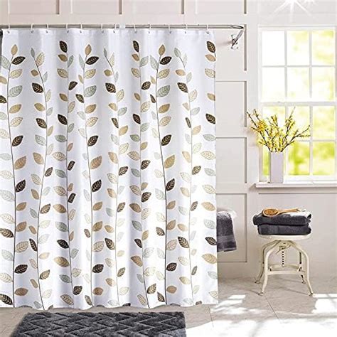 Kuber Industries PVC Floral Shower Curtain with Hooks,Size Standard ...