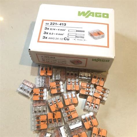 Jual WAGO 221-413 Konektor Kabel Spring ORI 100% 1 pack : 50pc ...