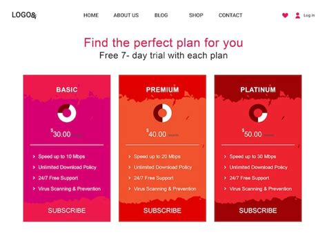 Image result for Subscription Table Design