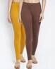 Buy Brown & Gold Leggings for Women by GRACIT Online | Ajio.com