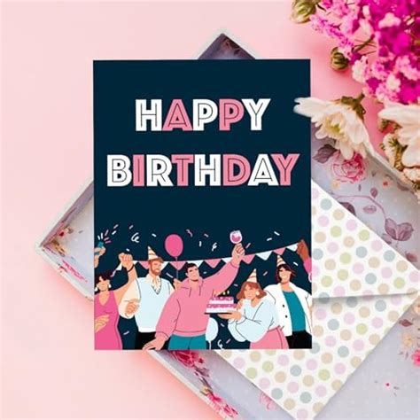 Party Propz Happy Birthday Card With Envelope | Birthday Card For ...