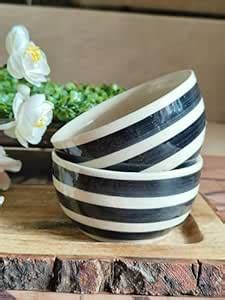 Buy Niyara Stoneware Handmade Ceramic Stylish Premium Bowls Serving ...