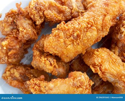 Crispy Fried Chicken Skins stock image. Image of isolated - 296391043