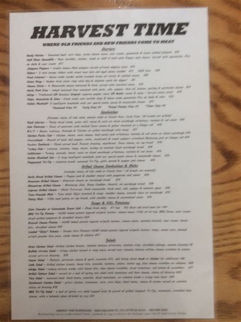 Harvest Time ROADHOUSE | 3650 San Juan Hollister Rd, Hollister, CA ...