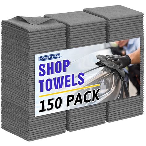 HOMERHYME Microfiber Cleaning Cloth,150 Pack Grey Cleaning Rags, Bulk ...
