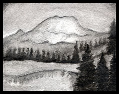 How To Draw A Realistic Landscape, Draw Realistic Mountains, Drawing ...