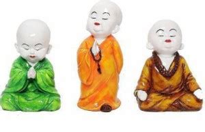 TOWN CRAFTS Colorful Resine Laughing Baby Buddha Showpiece Figurine for ...