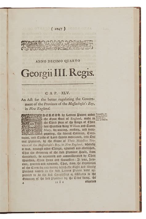 Parliamentary Act. Reign of George III | The Massachusetts Government ...