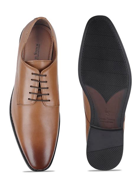 British Tan Egyptian Crust Leather Derby Shoes