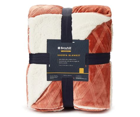 Broyhill Legacy Rust Queen Sherpa Blanket | Big Lots