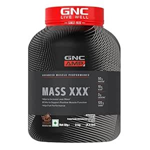 GNC AMP XXX Mass Gainer | 2 Kg | Chocolate | Boosts Lean Muscle Gains ...