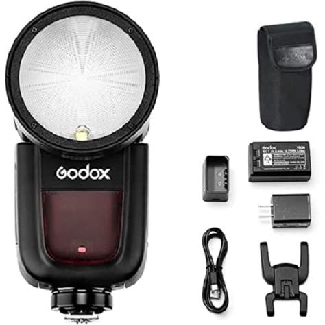 Buy Godox V1-N TTL Camera Flash Speedlite, with Panasonic 18650 Lithium ...
