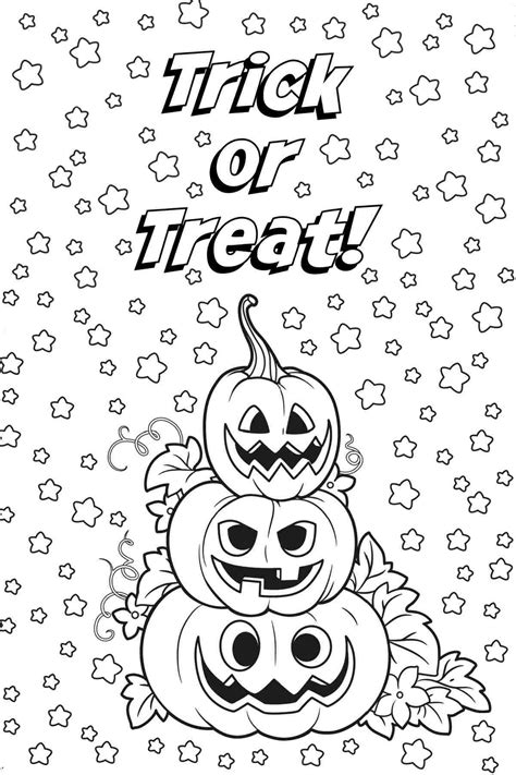 Halloween Color Sheets Simple Halloween Coloring Pages For Kids