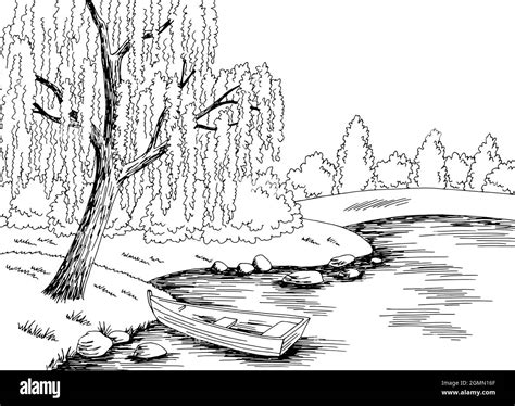 Lake Clip Art Black And White