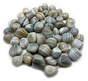Schmick 1 Kg Natural Banded Pebbles Stones for Plants Pots, Fish Tank ...