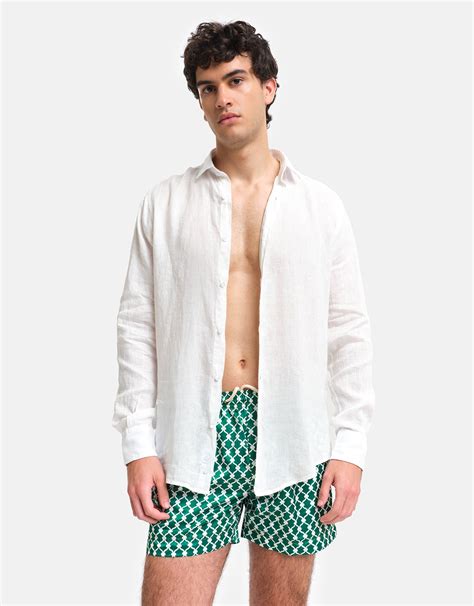 White Linen Beach Shirt