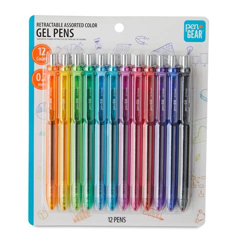 Brandclub - Pen+Gear Retractable Gel Ink Pens, Assorted Colors, 0.7mm ...