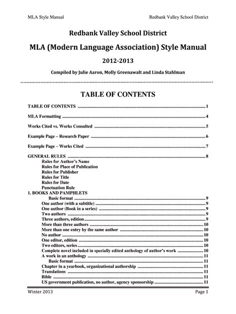 Image result for MLA Style Manual Examples