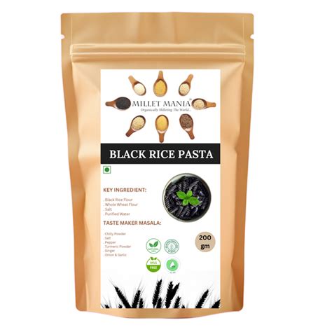 Black Rice Pasta (200g) | Antioxidant-Rich, High-Fiber, Maida-Free ...