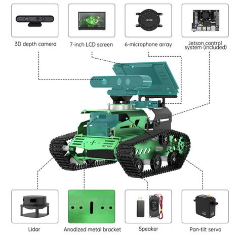 JetTank ROS Robot Tank powered by Jetson Nano for ROS Education ...
