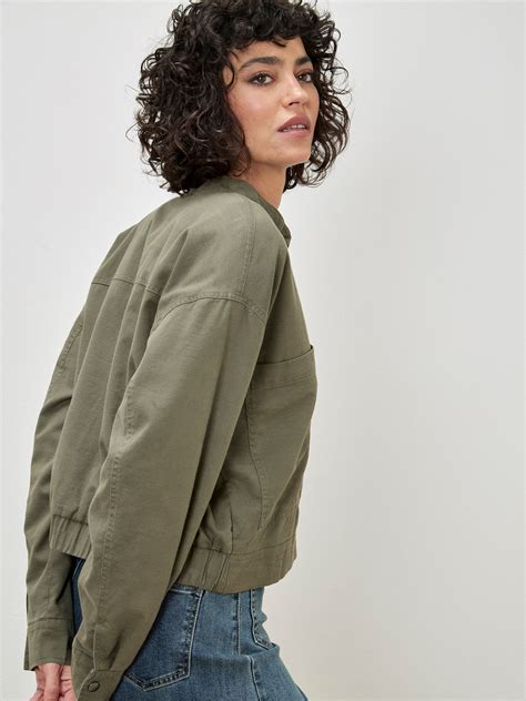 Buy Apricot Green Denim Bomber Jacket from Next India