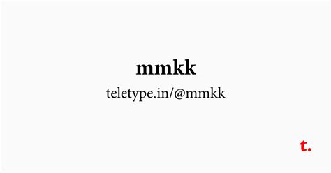 @mmkk — Teletype