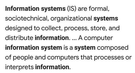 Define information system. What are the main dimensions of information ...