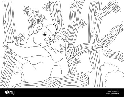 Free Coloring Pages Of Koala Bears Habitat