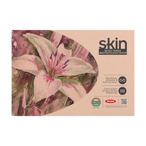 Anupam - Skin Beige Toned Watercolour Paper Book A3/225GSM 15 Sheets ...