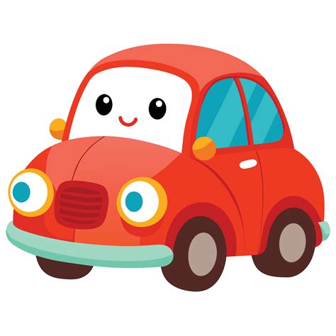 Cute Cartoon Car illustration Isolated On White Background 47077255 Vector Art at Vecteezy