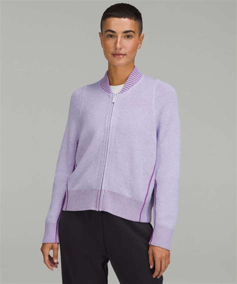 Lululemon Reversible Double-Knit Zip-Up Sweater - Faint Lavender ...