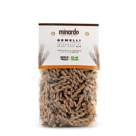 Wholemeal Gemelli - Organic durum whole wheat semolina pasta - 500 gr