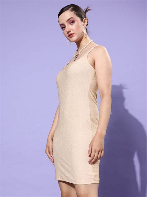 StyleStone Women's Gold Bling Bodycon Dress – Stylestone