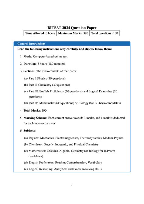 Bitsat 2024 Question Paper 33c397df5fea251121 b64df26dfc1388 - BITSAT ...